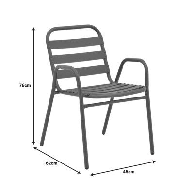 Τραπεζαρία Watson-Sussie pakoworld σετ 3τεμ μέταλλο καφέ-γυαλί 70x70x70εκ