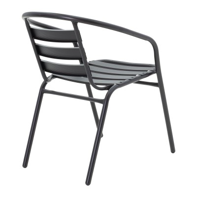 Τραπεζαρία Vergo-Tade pakoworld 3τεμ μαύρο μέταλλο Φ60x70εκ