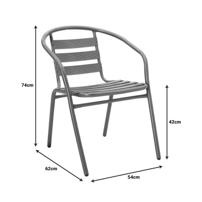 Τραπεζαρία Tade-Ensure pakoworld 5τεμ μέταλλο-γυαλί σε σαμπανιζέ απόχρωση 140x80x70εκ