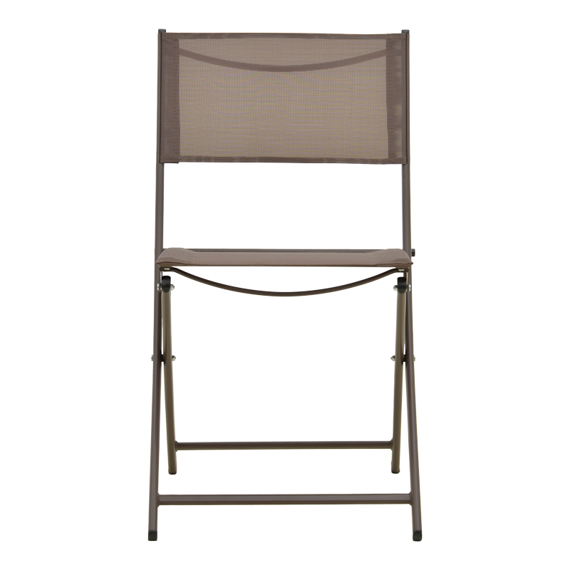 Καρέκλα Jeve pakoworld πτυσσόμενη ανθρακί μέταλλο και σαμπανιζέ textilene 46x51x81εκ | 4 τμχ