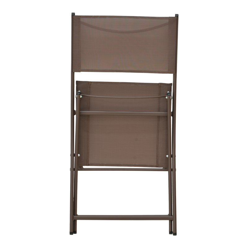 Καρέκλα Jeve pakoworld πτυσσόμενη ανθρακί μέταλλο και σαμπανιζέ textilene 46x51x81εκ | 4 τμχ