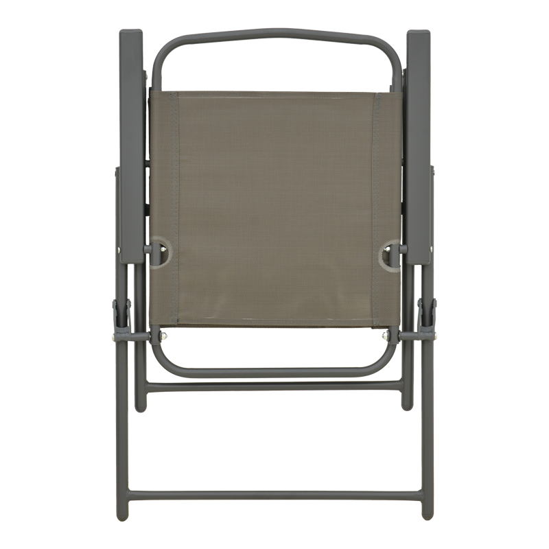 Καρέκλα πτυσσόμενη Vela pakoworld ανθρακί μέταλλο με σαμπανιζέ textilene 53x58x90εκ | 4 τμχ