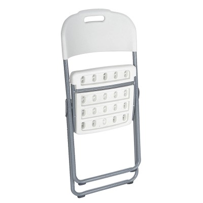 Καρέκλα catering-συνεδρίου πτυσσόμενη Edison pakoworld χρώμα λευκό | 4 τμχ