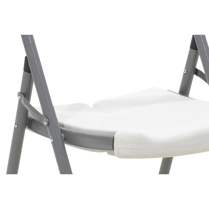 Καρέκλα catering-συνεδρίου πτυσσόμενη Edison pakoworld χρώμα λευκό | 4 τμχ