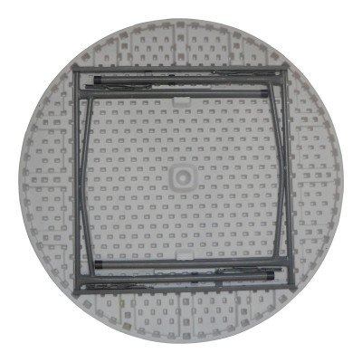 Τραπέζι catering Comfort pakoworld πτυσσόμενο στρόγγυλο σε λευκή απόχρωση Φ120x74εκ