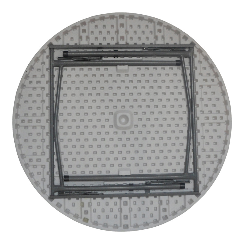 Τραπέζι catering Comfort pakoworld πτυσσόμενο στρόγγυλο σε λευκή απόχρωση Φ120x74εκ