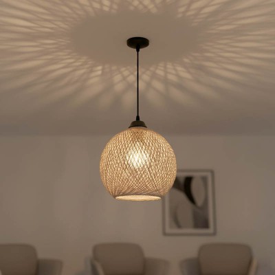 Φωτιστικό οροφής μονόφωτο PWL-0967 pakoworld Ε27 καφέ-μαύρο Φ23x22εκ