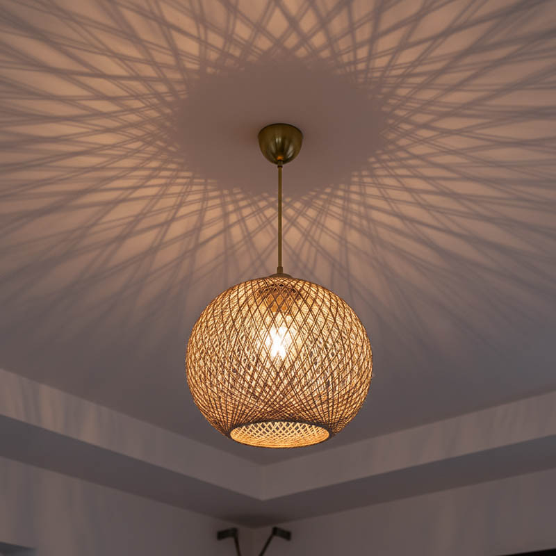 Φωτιστικό οροφής μονόφωτο Leshia pakoworld Ε27 καφέ Φ38x38εκ