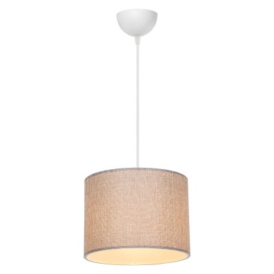 Φωτιστικό οροφής μονόφωτο PWL-1115 pakoworld Ε27 μπεζ-λευκό Φ22x16,5εκ