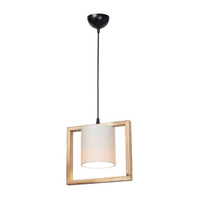 Φωτιστικό οροφής μονόφωτο Sereda pakoworld Ε27 σε καφέ-cream απόχρωση 28x14x27εκ