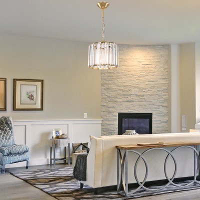 Φωτιστικό οροφής μονόφωτο Lavina pakoworld Ε27 σε χρυσή απόχρωση Φ20x20εκ