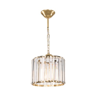 Φωτιστικό οροφής μονόφωτο Lavina pakoworld Ε27 σε χρυσή απόχρωση Φ20x20εκ