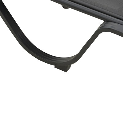 Ξαπλώστρα με μπράτσα Attain pakoworld αλουμίνιο και textilene σε ανθρακί απόχρωση191x64x32εκ