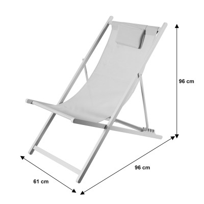 Σεζλόνγκ επαγγελματική Corte pakoworld σαμπανί αλουμινίου με textilene