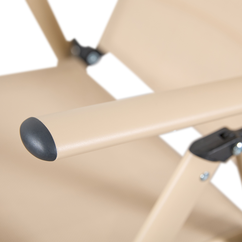 Πολυθρόνα Candor pakoworld σαμπανί μέταλλο με textilene 51.5x63.5x107εκ | 4 τμχ