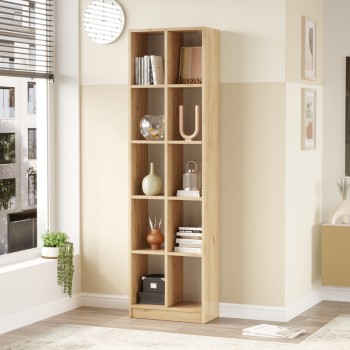 Βιβλιοθήκη Oteca 10θέσεων pakoworld oak 51.1x25.4x180εκ