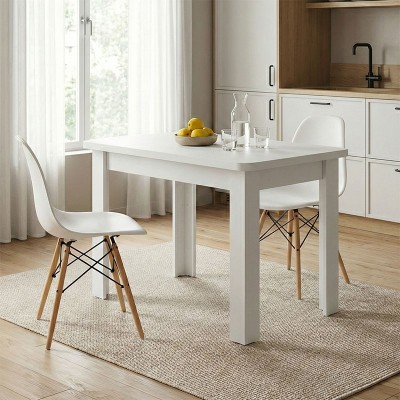 Τραπέζι Celeste pakoworld λευκό 100x60x73.5εκ