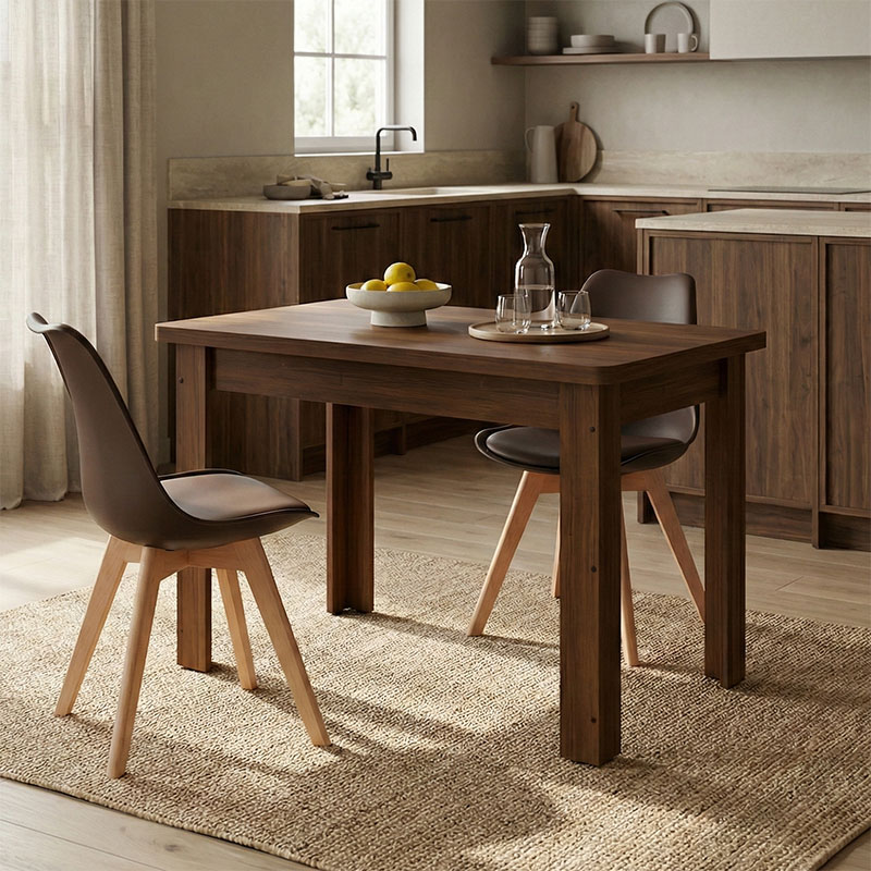 Τραπέζι Celeste pakoworld καρυδί 100x60x73.5εκ