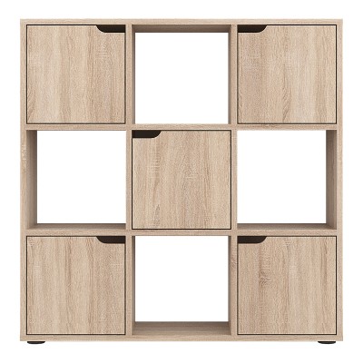 Βιβλιοθήκη Bookel pakoworld σε sonoma απόχρωση 88.5x27.5x89.3εκ