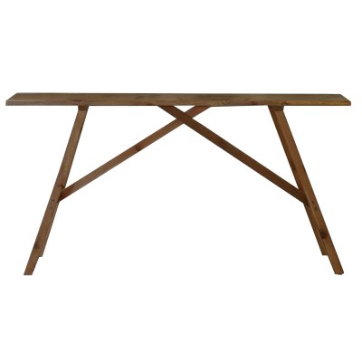 Κονσόλα Roosevelt pakoworld καρυδί ξύλο πεύκου 35mm καρυδί 119x29x80εκ