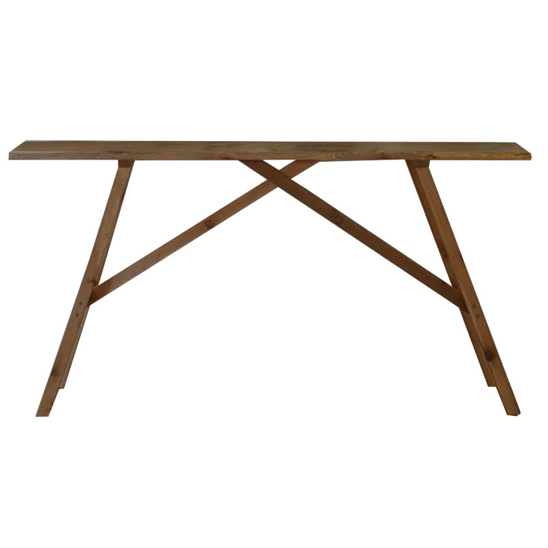 Κονσόλα Roosevelt pakoworld καρυδί ξύλο πεύκου 35mm καρυδί 119x29x80εκ