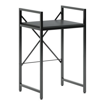 Ραφιέρα στήριξης πλυντηρίου - στεγνωτηρίου Delavar pakoworld μέταλλο μαύρο 72x60x116εκ