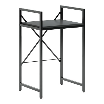 Ραφιέρα στήριξης πλυντηρίου - στεγνωτηρίου Delavar pakoworld μέταλλο μαύρο 72x60x116εκ