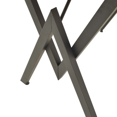 Τραπέζι Vertex pakoworld oak με μαύρα μεταλλικά πόδια 110x70x72εκ