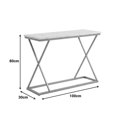 Κονσόλα Glimmer pakoworld καρυδί με μαύρο μέταλλο 100x30x80εκ