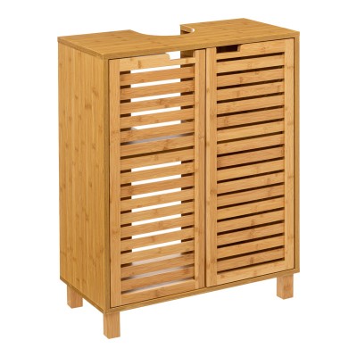 Πάγκος-ντουλάπι μπάνιου Sicela pakoworld χρώμα φυσικό 60x28x80εκ