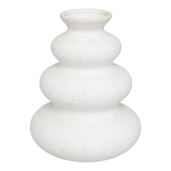 Βάζο Delfar pakoworld κεραμικό σε λευκή απόχρωση Φ16x20εκ