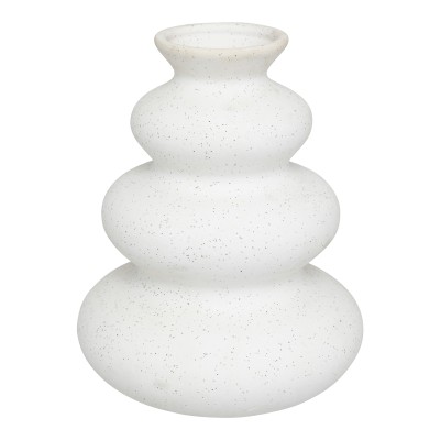 Βάζο Delfar pakoworld κεραμικό σε λευκή απόχρωση Φ16x20εκ