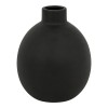 Βάζο Rianzo pakoworld κεραμικό σε μαύρη απόχρωση Φ14.5x18εκ