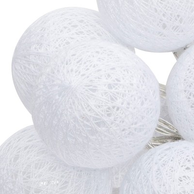 Διακοσμητικά λαμπάκια led Batoni pakoworld pvc σε λευκή απόχρωση Φ3.5x260εκ