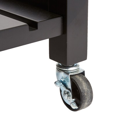 Τρόλεϊ-Ραφιέρα Claude pakoworld mdf μαύρο - φυσικό 58x48x87.5εκ