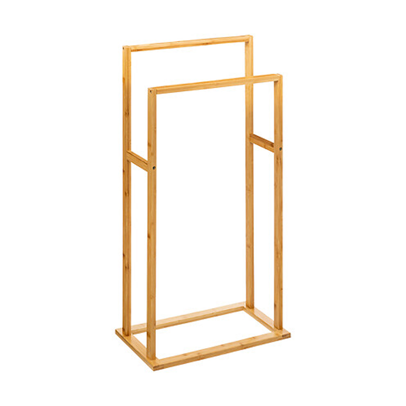 Κρεμάστρα πετσετών δαπέδου Dasmal pakoworld μπαμπού σε φυσική απόχρωση 42x24.2x81.5εκ