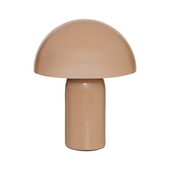 Επιτραπέζιο φωτιστικό Mushi pakoworld μέταλλο μπεζ Φ20x24,5εκ