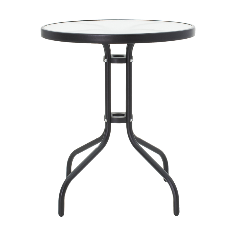 Τραπεζαρία Calan-Watson σετ 3τεμ pakoworld μέταλλο μαύρο-textilene μαύρο Φ60x70εκ