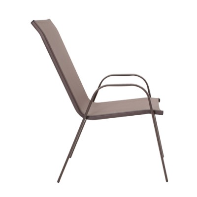 Τραπεζαρία Ensure-Calan σετ 5τεμ pakoworld μέταλλο-textilene καφέ