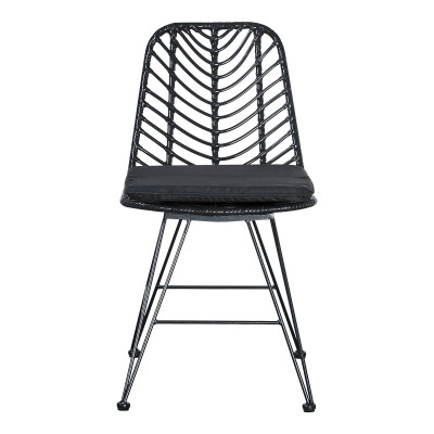 Τραπεζαρία Kliton-Naoki σετ 3τεμ pakoworld ανθρακί αλουμίνιο και μέταλλο σε μαύρη απόχρωση 80x80x74εκ