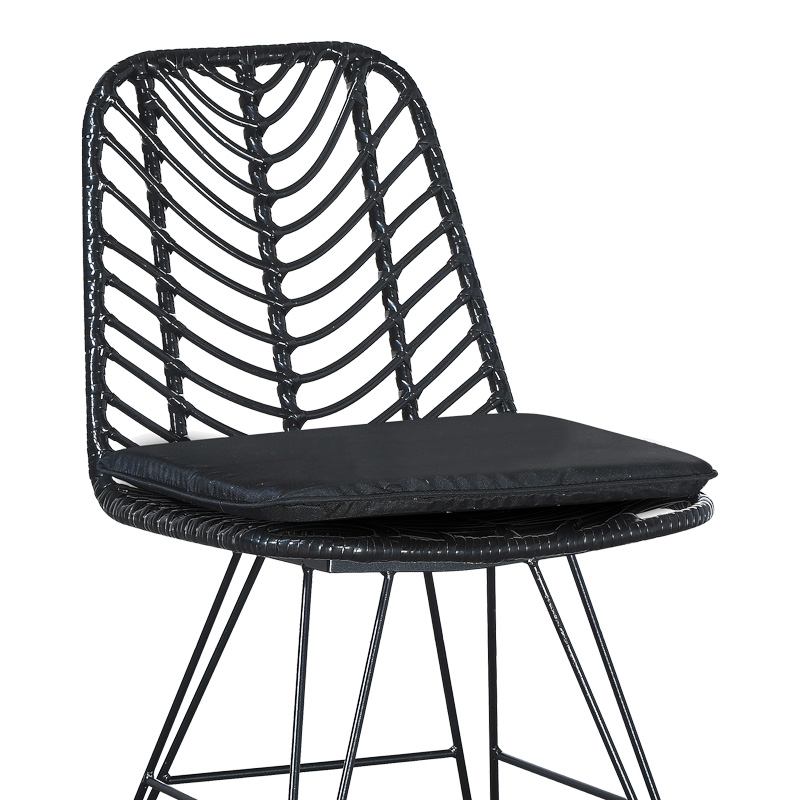 Τραπεζαρία Kliton-Naoki σετ 3τεμ pakoworld ανθρακί αλουμίνιο και μέταλλο σε μαύρη απόχρωση 80x80x74εκ