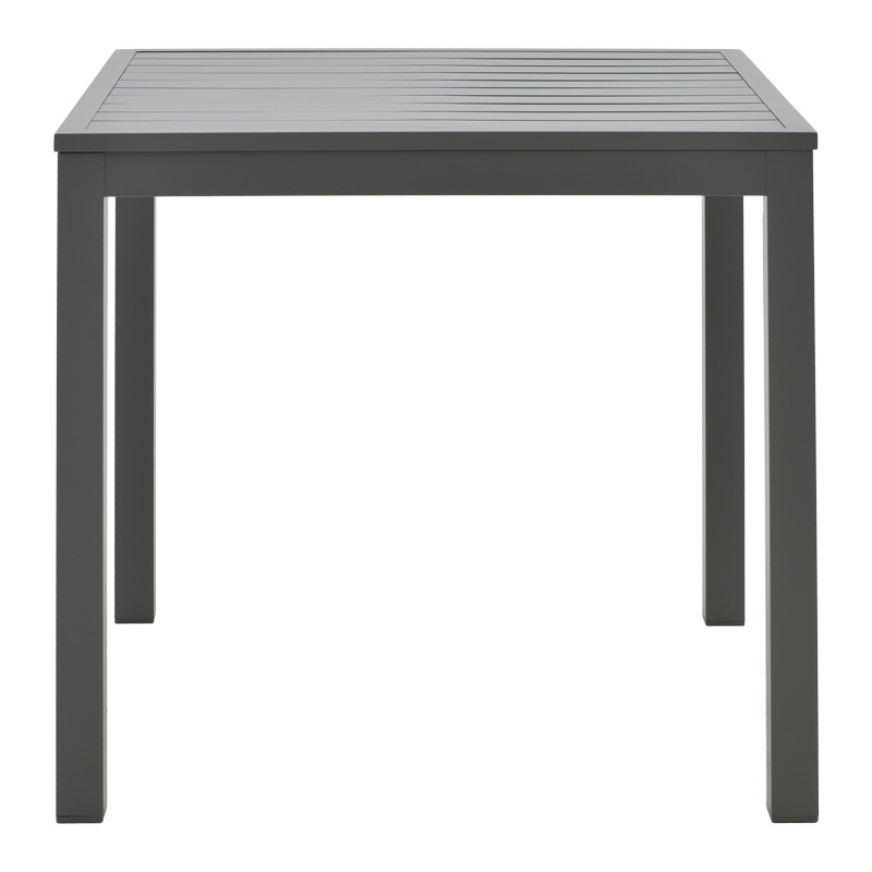 Τραπεζαρία Kliton-Naoki σετ 5τεμ pakoworld ανθρακί αλουμίνιο και μέταλλο σε μαύρη απόχρωση 80x80x74εκ