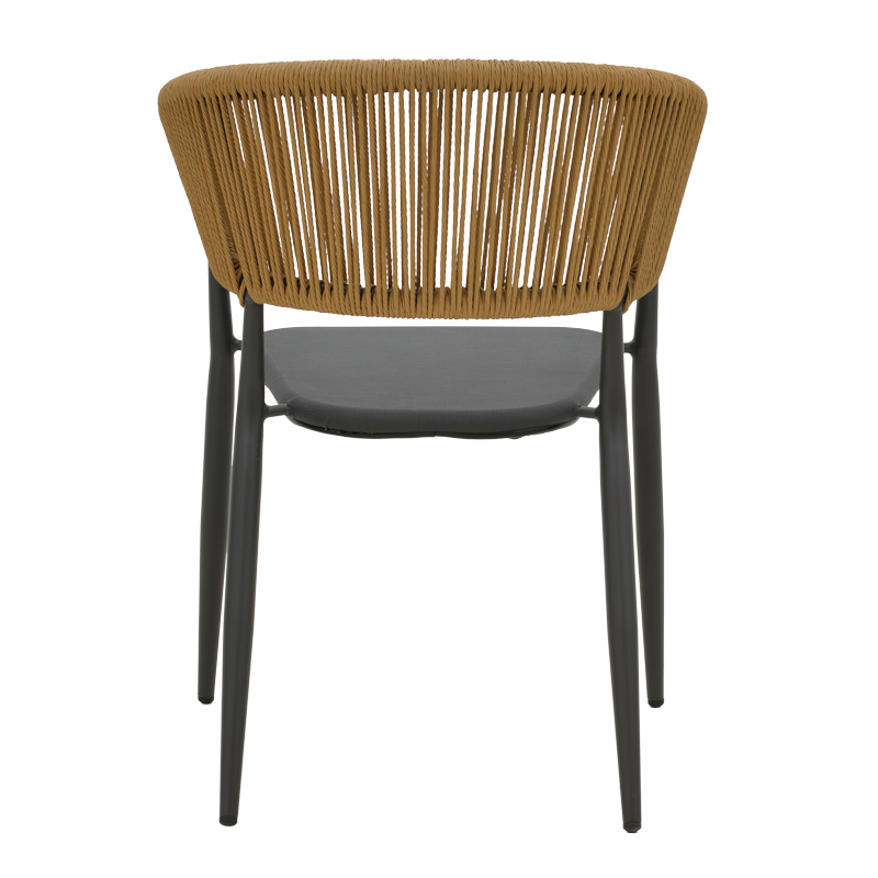 Τραπεζαρία Kliton-Raven σετ 3τεμ pakoworld αλουμίνιο σε ανθρακί απόχρωση 80x80x74εκ