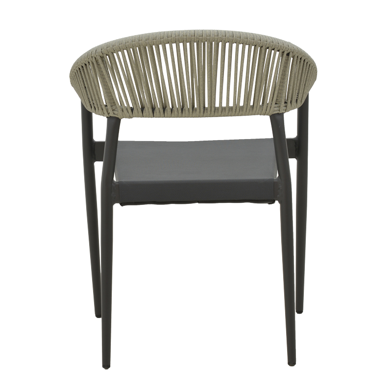 Τραπεζαρία Kliton- Elation σετ 3τεμ pakoworld αλουμίνιο σε ανθρακί απόχρωση 80x80x74εκ