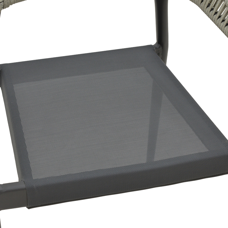 Τραπεζαρία Kliton- Elation σετ 5τεμ pakoworld αλουμίνιο σε ανθρακί απόχρωση 80x80x74εκ