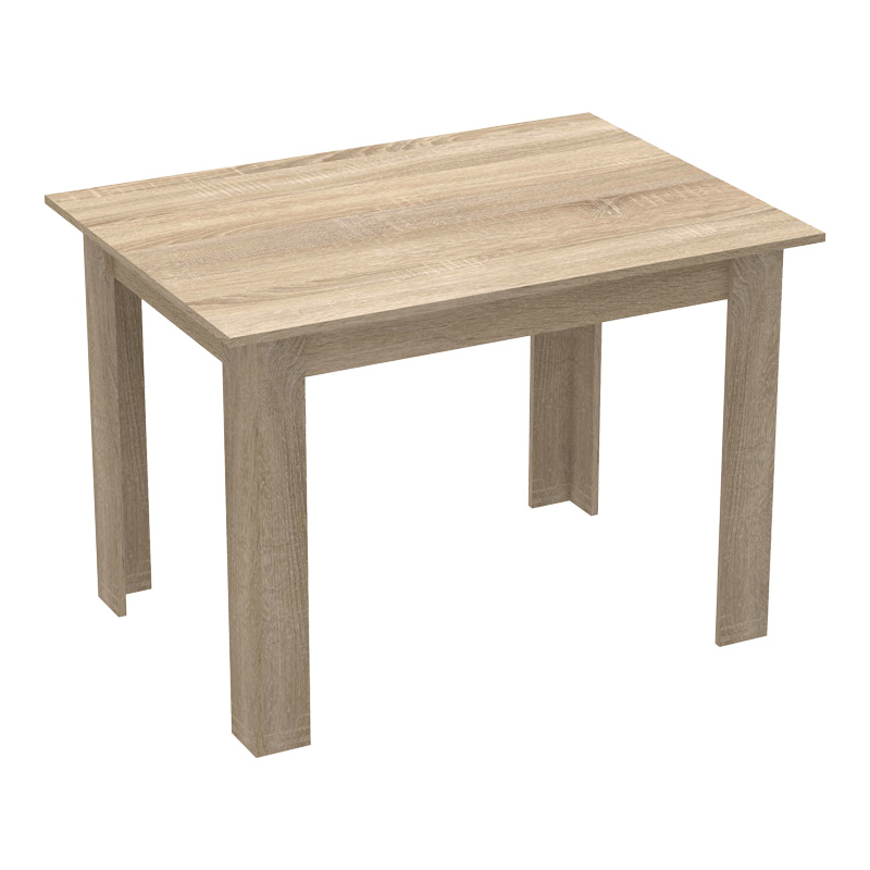 Τραπεζαρία Manka-Gaston pakoworld σετ 5τεμ σε sonoma-μαύρη απόχρωση 110x80x77εκ