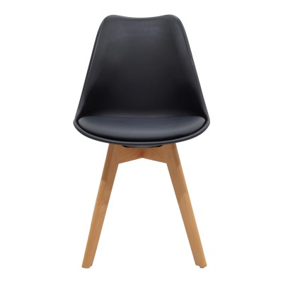 Τραπεζαρία Manka-Gaston pakoworld σετ 5τεμ σε sonoma truffle-μαύρη απόχρωση 110x80x77εκ