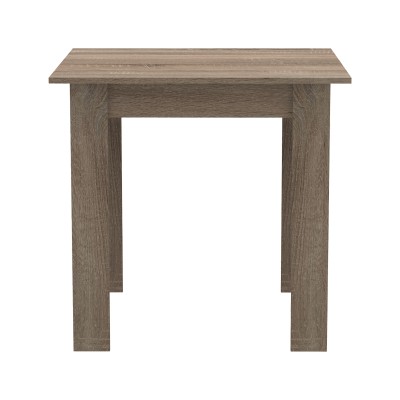 Τραπεζαρία Manka Ι -Gaston pakoworld σετ 3τεμ σε sonoma truffle-μαύρη απόχρωση 80x80x77εκ