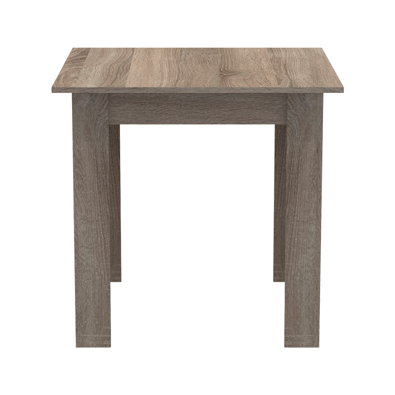 Τραπεζαρία Manka Ι -Gaston pakoworld σετ 3τεμ σε sonoma truffle-μαύρη απόχρωση 80x80x77εκ