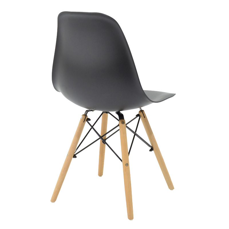 Τραπεζαρία Manka-Julita pakoworld σετ 5τεμ σε sonoma truffle-μαύρη απόχρωση 110x80x77εκ